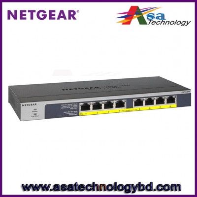 Netgear Gs108pp 8 Port Prosafe Gigabit Poe Unmanaged Desktop Switch (4port Poe+)