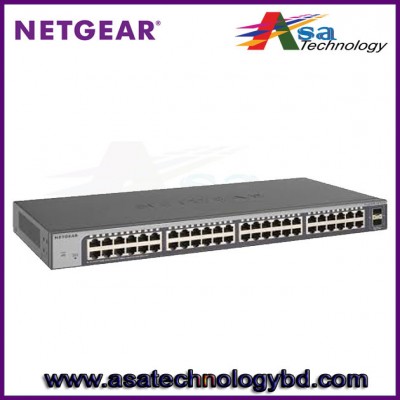 Netgear Gigabit Smart Managed Switch, GS750E – Gigabit Smart Managed Switch 48 Port Gigabit Smart Managed Plus Switch With 2-Port SFP