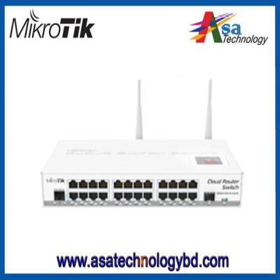 MikroTik CRS125-24G-1S-2HnD-IN Cloud Router 24 Gport L3 Switch (fiber- and wireless-enabled, desktop case)