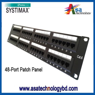 48 port Cat6 Patch Panel with Loaded Modular