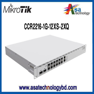Mikrotik CCR2216-1G-12XS-2XQ Cloud Core Router Gigabit Ethernet 16GB of RAM RouterOS L6