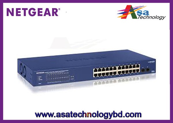 Netgear Manage Switch, GS724TP 24 Port Prosafe Gigabit POE Manage Switch (24 PoE Port + 2 SFP Port)