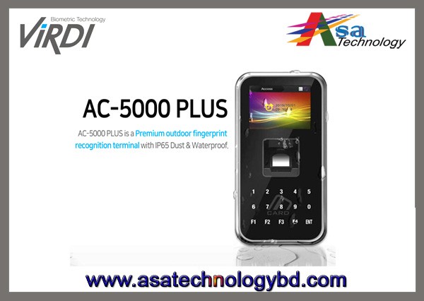 Fingerprint And Card Access Contro Virdi AC-5000 Plus