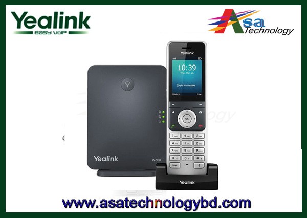 Cordless DECT IP Phone And Base Station,3af Poe, Power Adapter Included, Yealink W53P