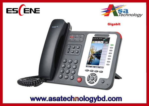 IP Phone Set 8 Line Executive VoIP Phone, Escene-Es620-Pen