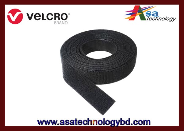 Velcro Pb/B Black Nylon One Wrap Velcro Strap, Hook And Loop