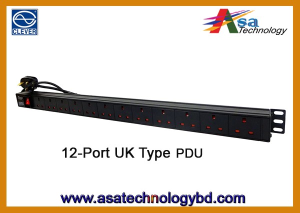 PDU 12-Port Power Distribution (PDU), UK Type  Unit 13A