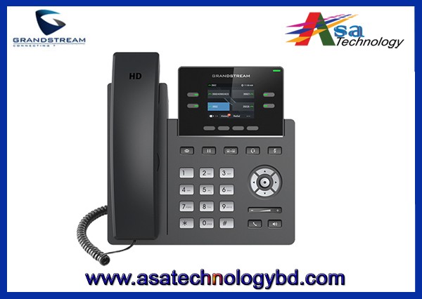 IP Telephone set, Grandstream, GRP2612, 2 SIP accounts and 4 multi-purpose line keys